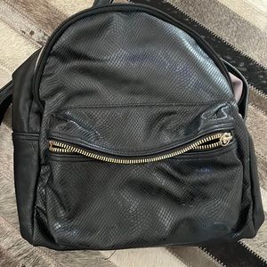 Black, mini backpack